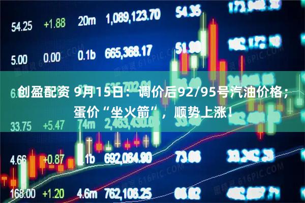 创盈配资 9月15日：调价后92/95号汽油价格；蛋价“坐火箭”，顺势上涨！